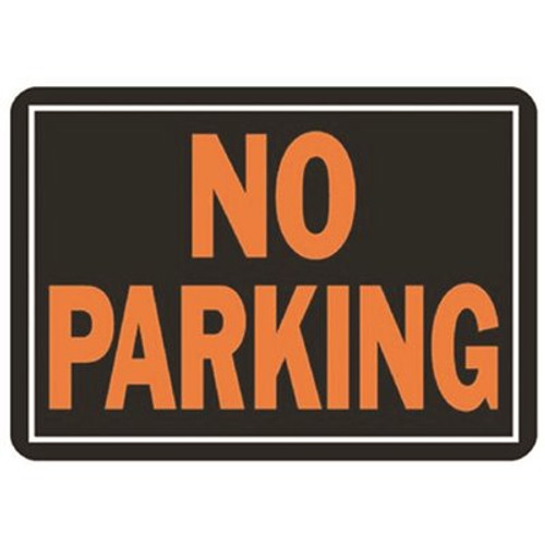 HY-KO 10 in. x 14 in. Orange On Black Aluminum No Parking Sign (12 per Pack)