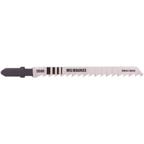 Milwaukee 4 in. 10 TPI T-Shank High Carbon Steel Jig Saw Blade
