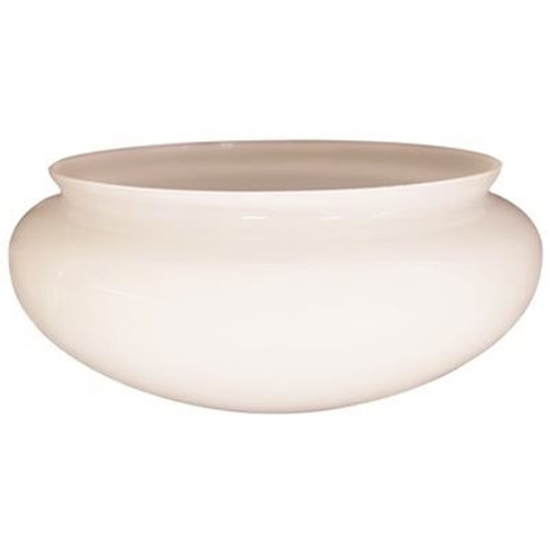 Royal Cove 3-7/8 in. Handblown White Mushroom Shade with 7-3/4 in. Fitter and 8-7/8 in. Width