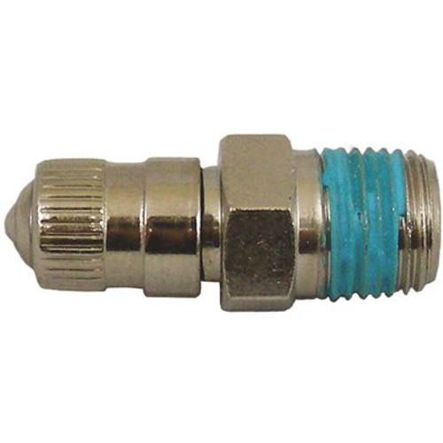 MEC Standard Pressure Test Tap Valve with Brass Cap and Everseal, 1/8 in. MNPT