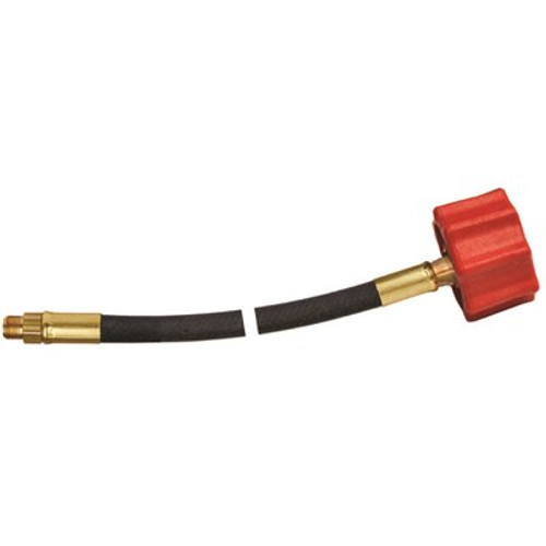 MEC High Capacity Thermo Pigtail Hose Red QCC x 1/4 in. Inverted Flare 400000 Btu/H 18 in.