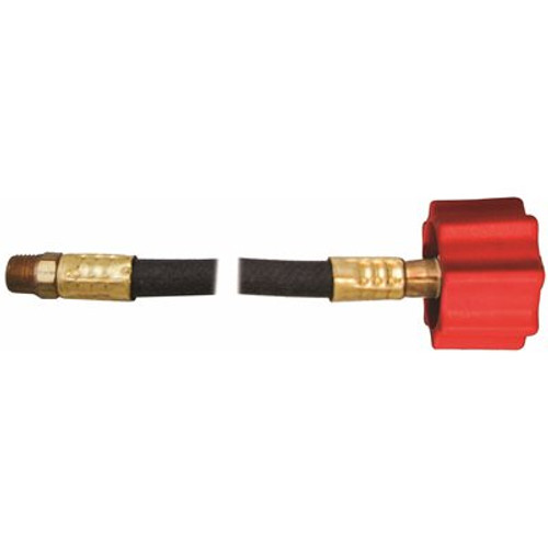 MEC High Capacity Thermo Pigtail Hose Red QCC x 1/4 in. MNPT 400000 Btu/H 15 in.