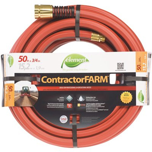 Element ContractorFarm 3/4 in. x 50 ft. Heavy Duty Contractor Water Hose