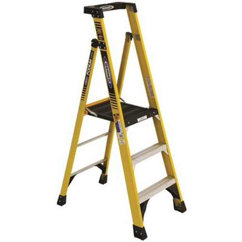 WERNER 3 ft. Fiberglass Podium Ladder with 5 ft. Reach and 375 lbs. Load Capacity Type IAA Duty Rating