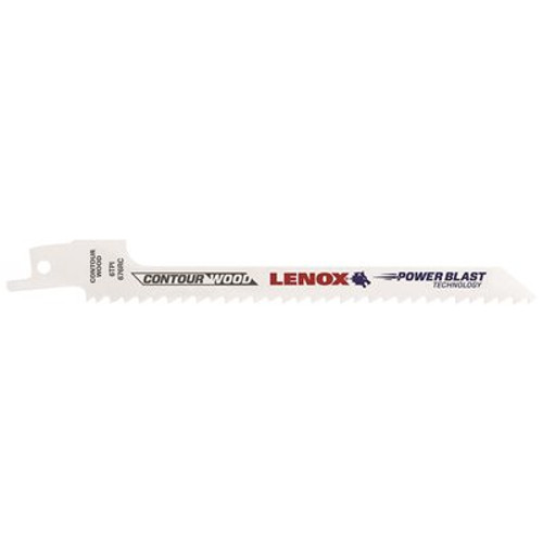 LENOX LENOX WOOD CUTTING BI-METAL RECIPROCATING BLADE, 6 TPI, 6 IN.