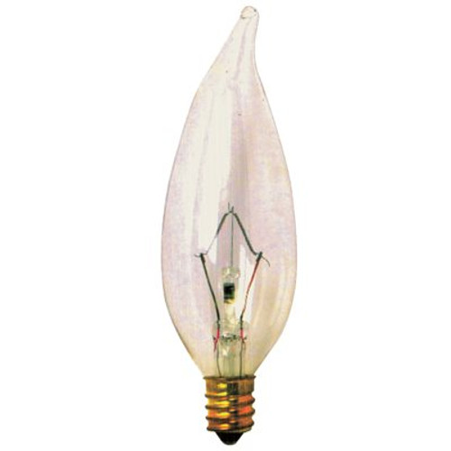 SATCO PRODUCTS SATCO INCANDESCENT DECORATIVE LAMP, CA9 1/2, 40 WATTS, 130 VOLTS, CANDELABRA BASE, CLEAR SATCO PRODUCTS SATCO INCANDESCENT DECORATIVE LAMP, CA9 1/2, 40 WATTS, 130 VOLTS, CANDELABRA BASE, CLEAR