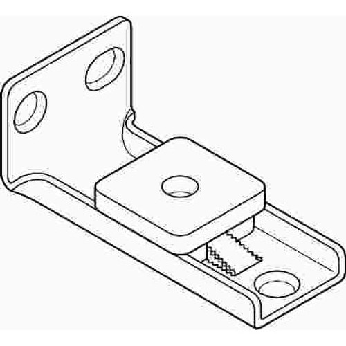 TOP PIVOT BRACKET FOR BI-FOLD CLOSET DOOR, 7/32 IN. W X 3-3/4 IN. L X 3/8 IN. D