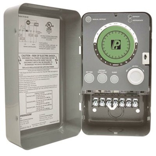 Paragon Defrost Timer, 1 SPDT, 1 SPST, Tri Volt Electronic, Time, Temperature, Pressure Termination