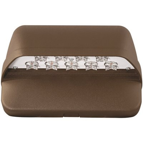 Hubbell Lighting Litepak 22-Watt Dark Bronze Integrated LED Outdoor Wall Pack Light