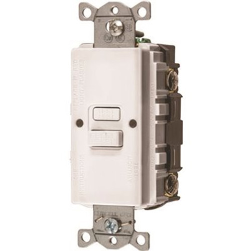 HUBBELL WIRING 20 Amp 125-Volt Hubbell Autoguard Commercial Blank Face GFCI Receptacle, White