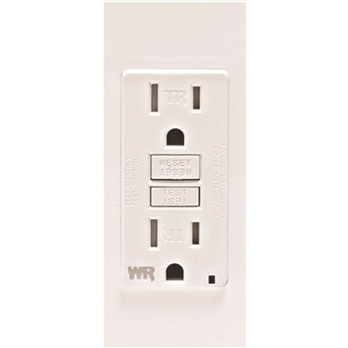 Leviton 15 Amp 125-Volt NEMA 5-15R SmartlockPro Weather and Tamper-Resistant Duplex GFCI Receptacle with LED, White