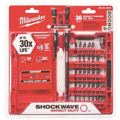 Milwaukee 36-Piece Shockwave Driver Bit Set