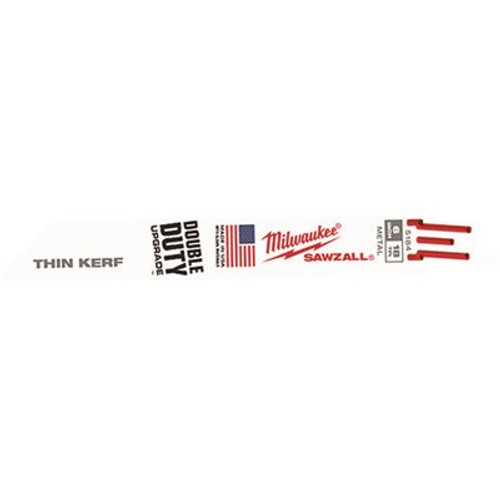 Milwaukee 6 in. 18 TPI Medium Metal Cutting SAWZALL Reciprocating Saw Blades (25-Pack)
