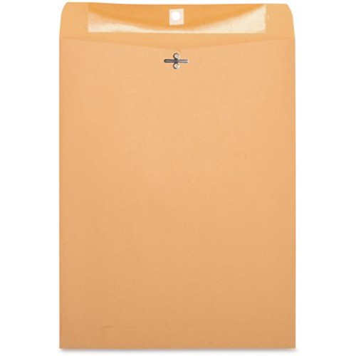 Business Source 28 lbs. 10 in. x 13 in. Clasp Envelopes Brown Kraft (100 per Box)