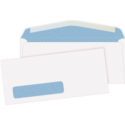 Business Source Number 10 4-1/8 in. x 9-1/2 in. Security Window Envelopes White (500 per Box)