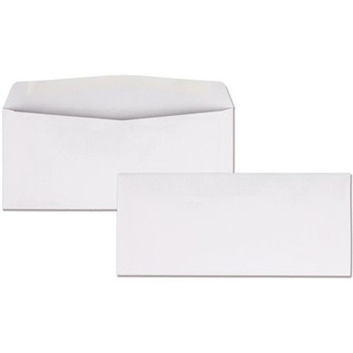 Business Source 4-1/8 in. x 9-1/2 in. 24 lbs., Business Envelopes, Number 10, White (500 per Box)