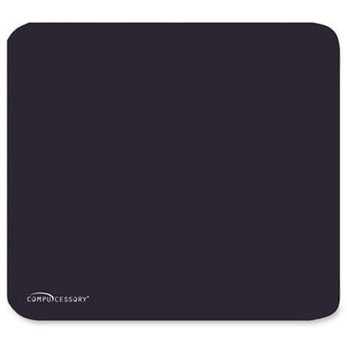 Compucessory 9-1/2 in. x 8-1/2 in. Economy Mouse Pad Nonskid Rubber Base, Black