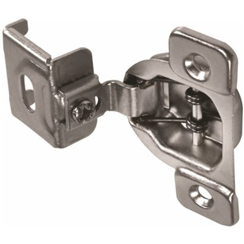 ULTRA HARDWARE 1-1/4 in. Overlay Satin Nickel Adjustable Concealed Hinge (2-Pack)