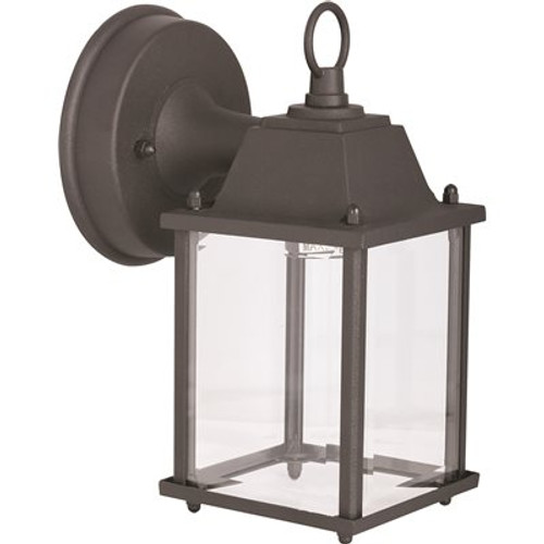 ROYAL COVE 1-Light Black Outdoor Wall Mount Lantern