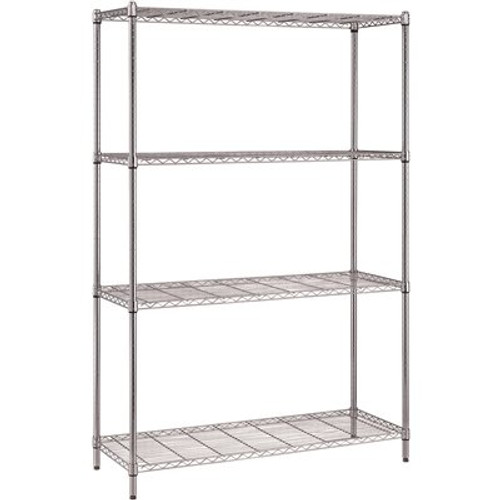 Quantum Storage Systems 24 in. W in. x 42 in. L in. x 72 in. H Chrome Wire 4-Shelving Unit