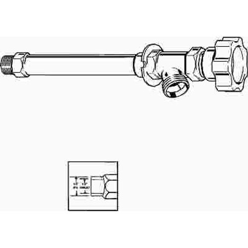 HAMMOND VALVE CORPORATION HAMMOND FROST-PROOF SILLCOCK, 1/2X6 IN., CHROME-PLATED