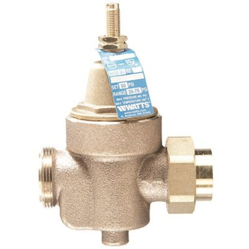 Watts Water Technologies 1 in. NPT Thread Union x NPT Female Lead Free Water Pressure Reducing Valve Watts Water Technologies 1 in. NPT Thread Union x NPT Female Lead Free Water Pressure Reducing Valve