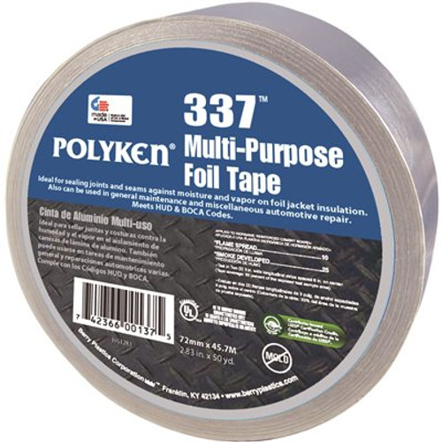 Polyken 2.83 in. x 50 yds. 337 Multi-Purpose Foil Tape