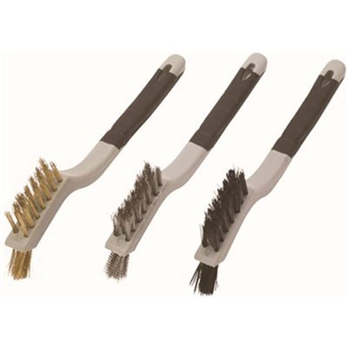 Warner Soft Grip 13.75 in. Mini Wire Brush Set