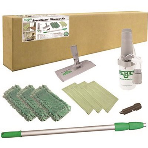 Unger Speedclean Drip-Free Indoor Window Cleaning Kit