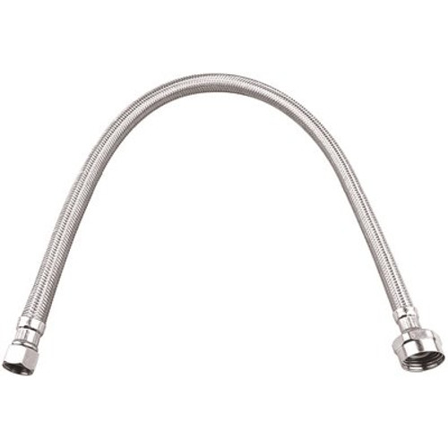 DuraPro 3/8 in. Flare x 7/8 in. Metal Ballcock x 12 in. Braided Stainless Steel Toilet Connector