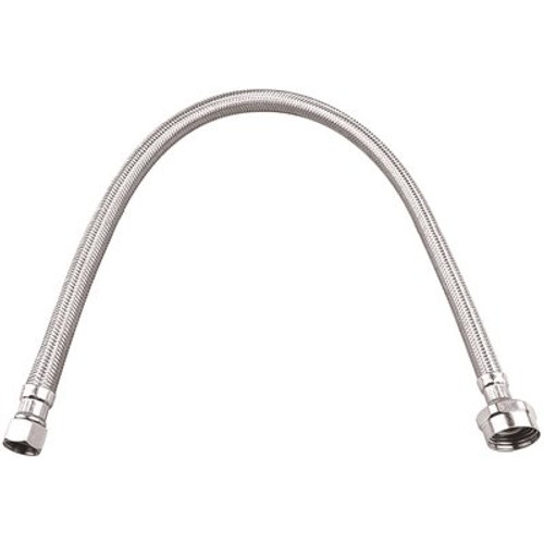 Durapro 3/8 in. Compression x 7/8 in. Metal Ballcock x 16 in. Braided Stainless Steel Toilet Connector