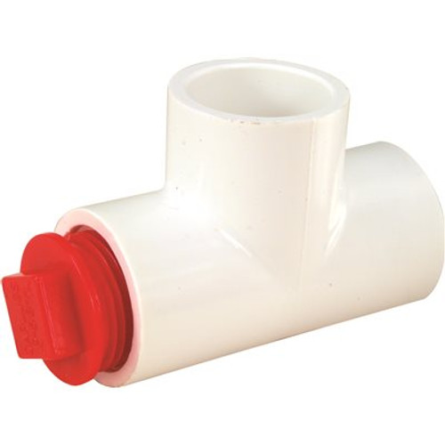 LASCO Fittings HVAC CLEANOUT TEE WITH PLUG, 3/4 IN., 50 TEES PER CASE