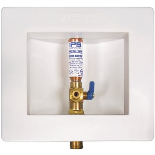 IPS Corporation IPS Water-Tite Icemaker Valve Outlet Box with 1/4 Turn Valve and Water Hammer Arrestor PEX Lead Free