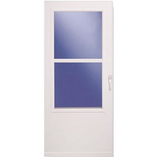 LARSON 32 in. x 81 in. Valu-Core White Wood-Core Self-Storing Storm Door LARSON 32 in. x 81 in. Valu-Core White Wood-Core Self-Storing Storm Door