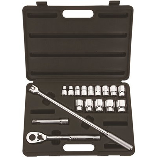 Stanley 1/2 in. Drive SAE Socket Set (17-Piece)