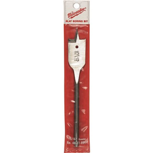 Milwaukee 15/16 in. x 6 in. Flat Wood Boring Bit