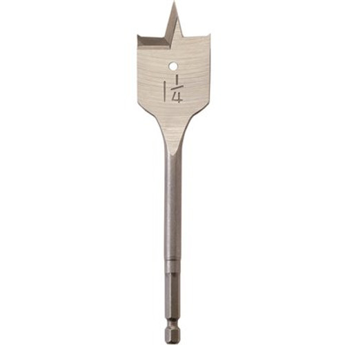 Milwaukee 1-1/4 in. x 6 in. High Speed Steel Flat Wood Boring Bit