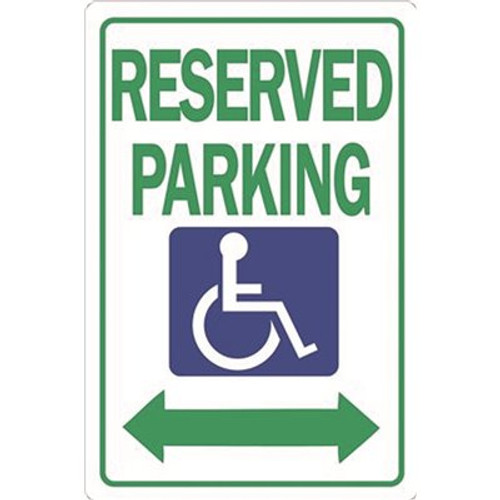 HY-KO 12 in. x 18 in. Reserved Parking Heavy-Duty Sign