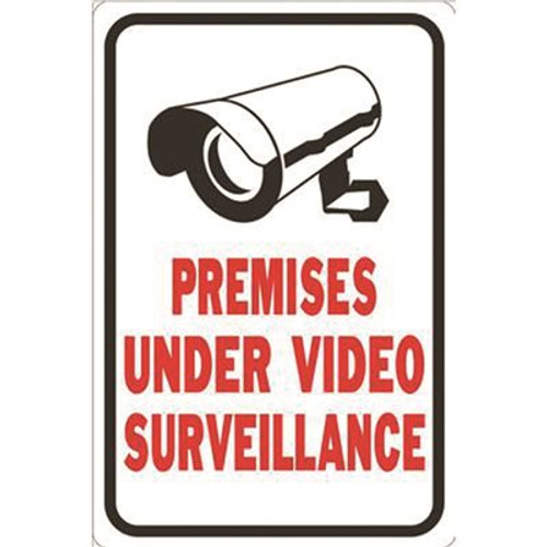 HY-KO 12 in. x 18 in. These Premises Protected by Video Surveillance Sign