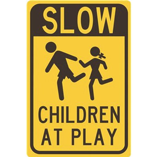 HY-KO 12 in. x 18 in. Slow Children at Play Heavy-Duty Sign