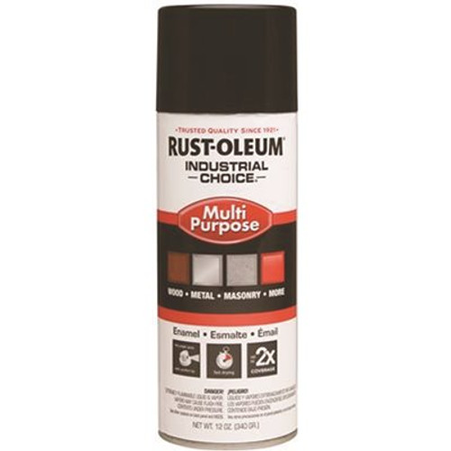 Rust-Oleum 12 oz. Industrial Choice Semi Flat Black Spray Paint