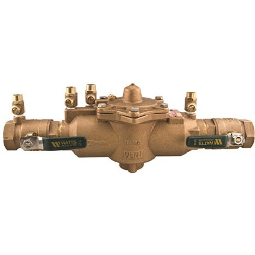Watts 1 in. FIP Brass Reduced Pressure Zone Assembly Lead Free Cast Copper Silicon Alloy