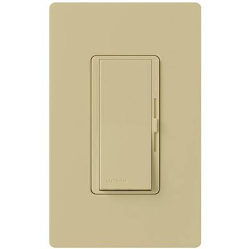 Lutron Diva LED+ Dimmer for dimmable LEDs, Incandescent and Halogen Bulbs, Single Pole or 3 Way, Ivory