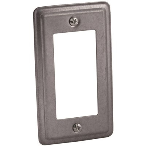 RACO 4 in. H x 2 in. W Steel Metallic 1-Gang Handy Box Cover for GFCI, 1-Pack