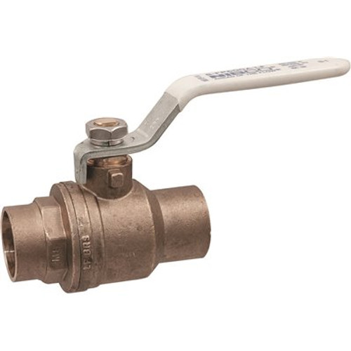 NIBCO 1-1/2 in. Brass Lead-Free Solder Two-Piece Full Port Ball Valve