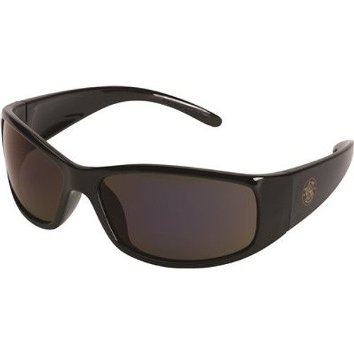 SMITH & WESSON Black Frame Smoke Colored, Anti-Fog and Anti-Scratch Lens Safety Sunglasses (12 per Box)