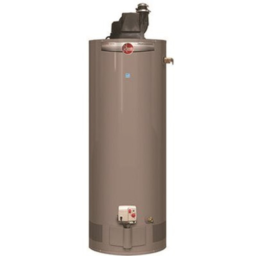 Rheem Professional 50 Gal. Classic Power Vent Natural Gas Water Heater 42,000 BTUH Side T and P Relief Valve