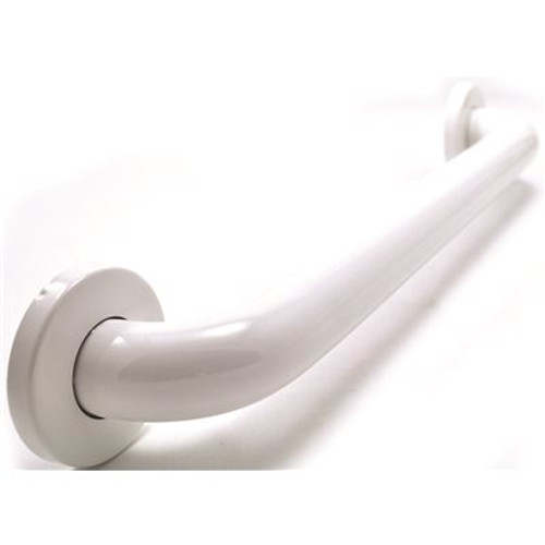 WingIts Premium 32 in. x 1.5 in. Polyester Painted Stainless Steel Grab Bar in White (35 in. Overall Length)