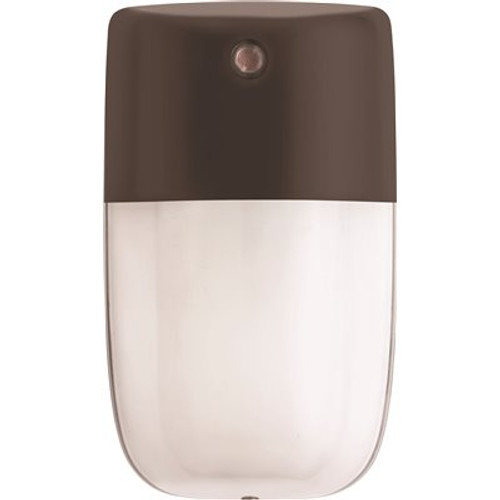 Lithonia Lighting Contractor Select OVWP 70-Watt Equivalent 1200 Lumen Integrated LED Dusk to Dawn Wall Pack Light 4000K