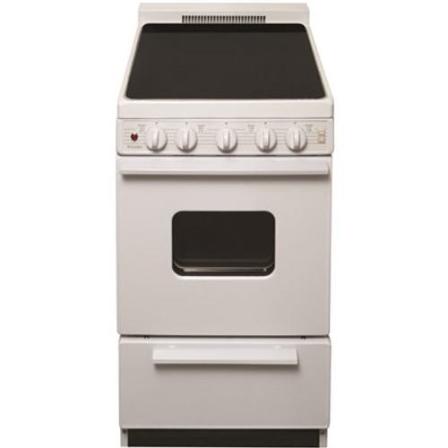 Premier 20 in. 2.42 cu. ft. Freestanding Smooth Top Electric Range in White